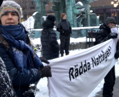 Renmarkstorget, vår banderoll